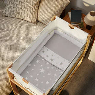 Snuz 3pc. Bedding Set - Crib Grey Star-Regal Baby