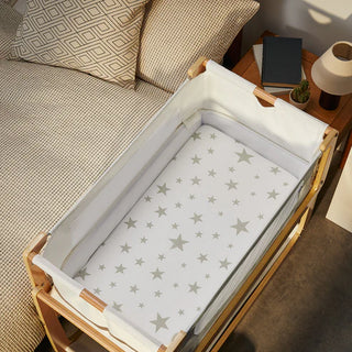 Snuz Twin Pack Sheets - Crib Grey Star-Regal Baby