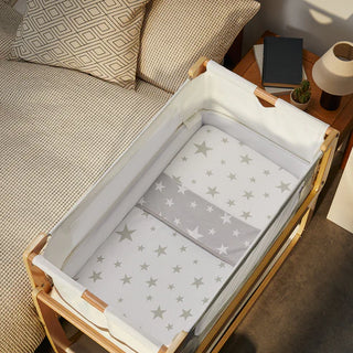 Snuz 3pc. Bedding Set - Crib Grey Star-Regal Baby