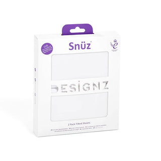 Snuz Twin Pack Sheets - Crib White-Regal Baby