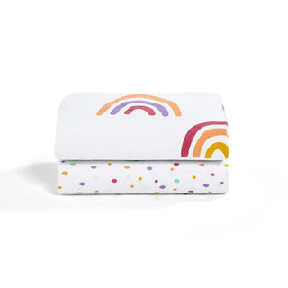 Snuz Twin Pack Sheets - Crib Multi Rainbow-Regal Baby