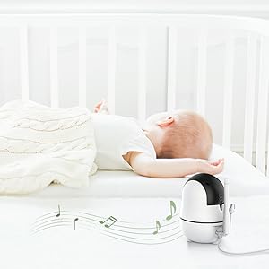 New 5 inch Video Baby Monitor with Camera and Audio, 4X Zoom, 22Hrs Battery, 1000ft Range 2-Way Audio Temperature Sensor Lullaby-Regal Baby