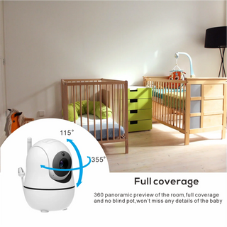 New 5 inch Video Baby Monitor with Camera and Audio, 4X Zoom, 22Hrs Battery, 1000ft Range 2-Way Audio Temperature Sensor Lullaby-Regal Baby
